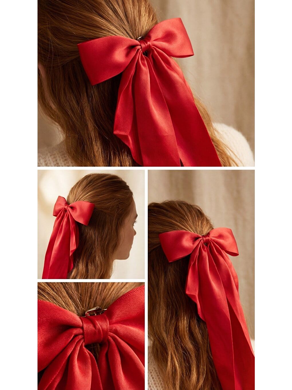 Saten Fiyonklu Otomat Toka Kırmızı-1