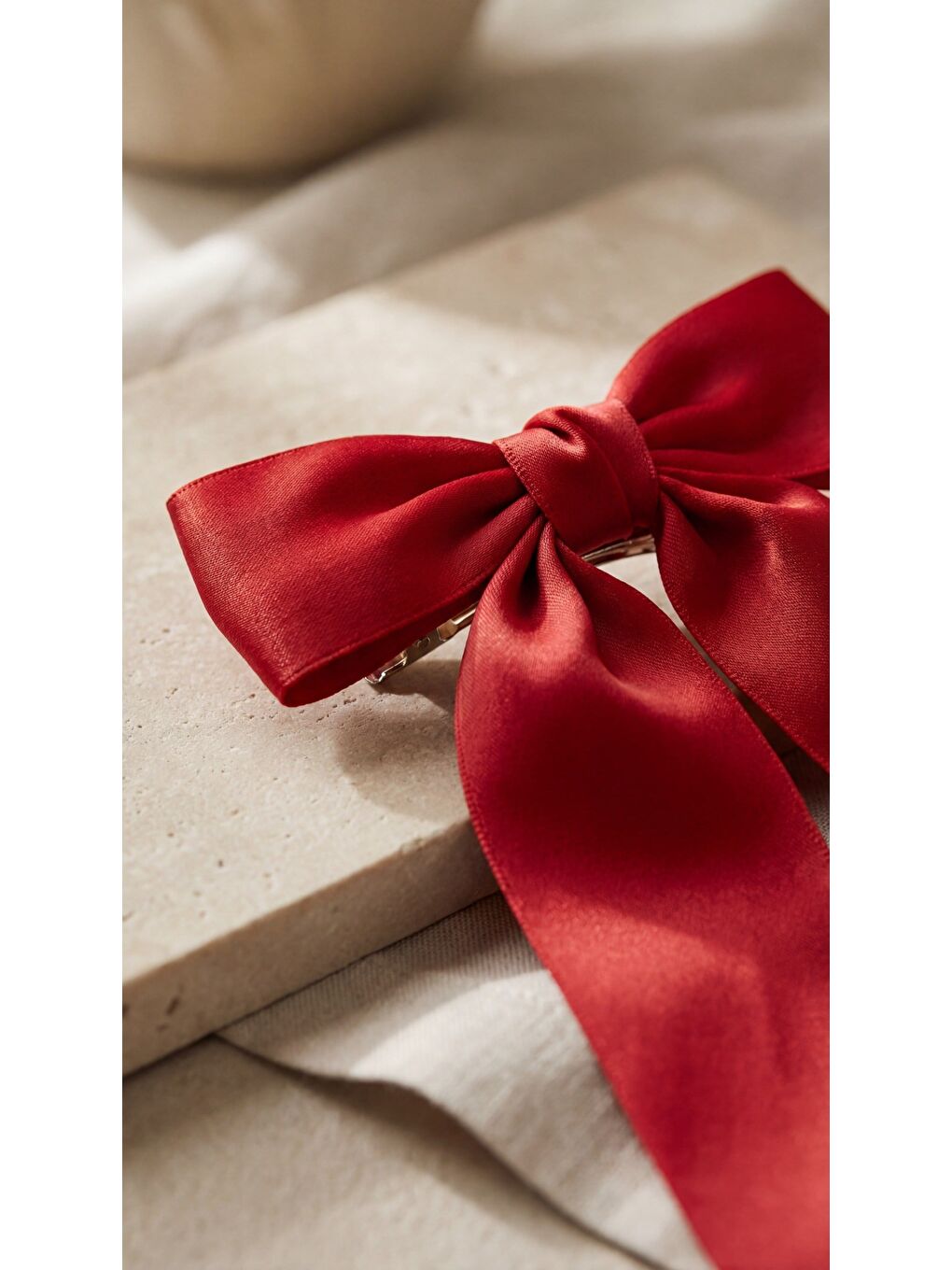 Saten Fiyonklu Otomat Toka Kırmızı-2