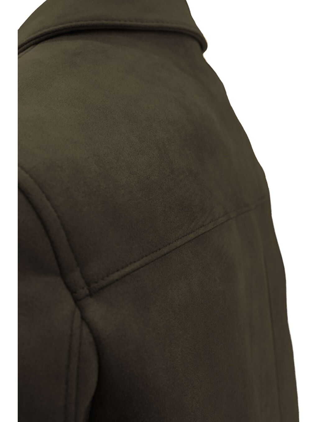 Haki Süet Görünümlü Erkek Mont | Modern Şehir Stili-1