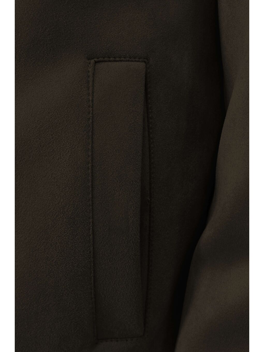 Haki Süet Görünümlü Erkek Mont | Modern Şehir Stili-2