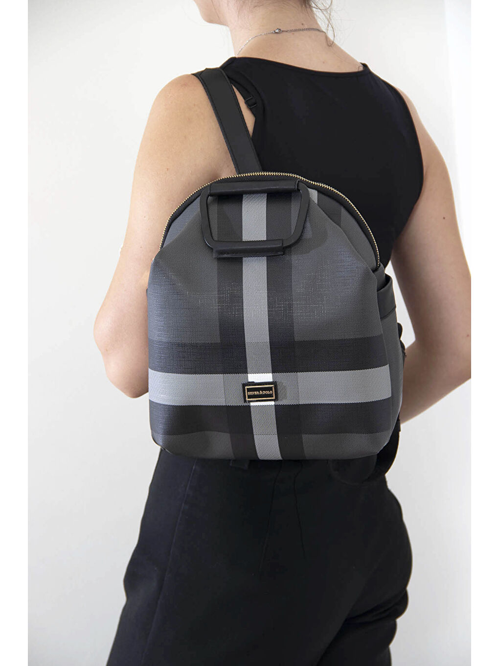 Siyah Kadın 771-42702 SIRT ÇANTASI M129 SİYAH-MAT SİYAH