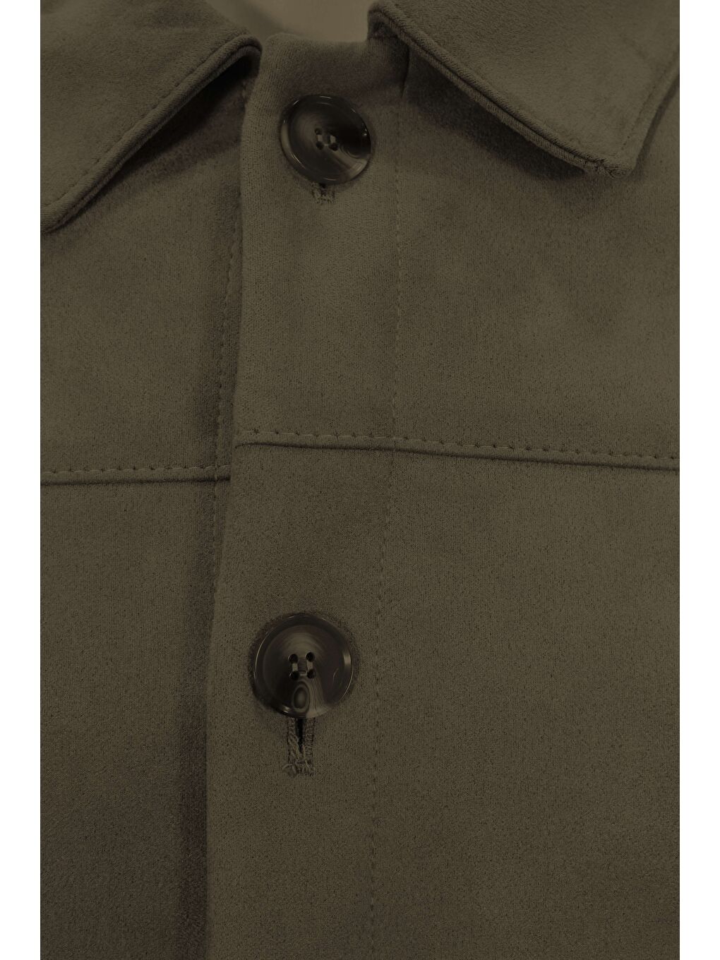 Haki Süet Görünümlü Erkek Mont | Modern Şehir Stili-3