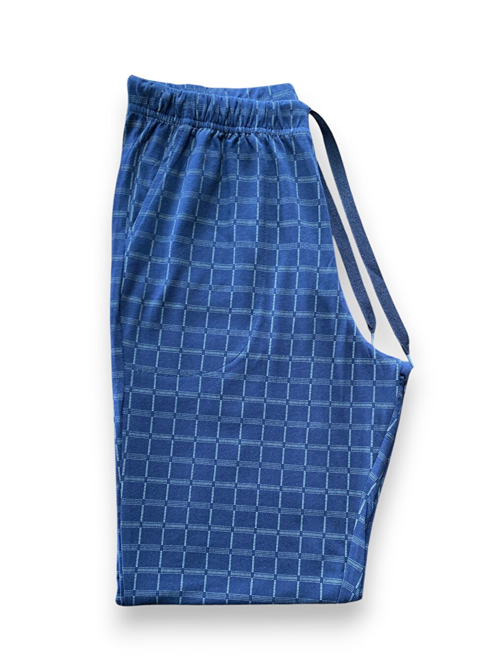 Gri Erkek Lacivert  %100 Pamuk Yüksek Kalite Rahat Cepli Pijama Altı-2