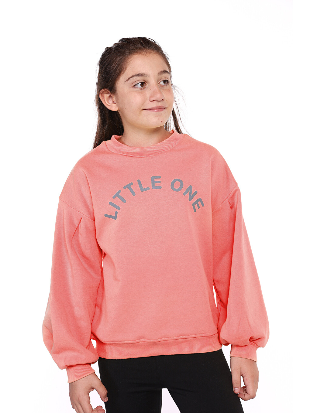 Pembe Kız Çocuk Lıttle One Baskılı Sweatshirt