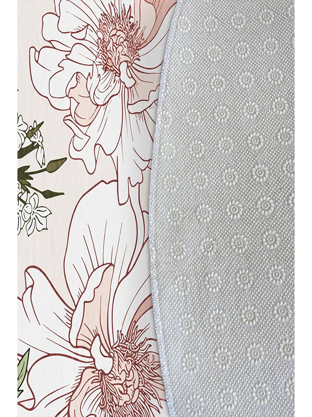 Pembe Dekoratif Özel Tasarım Yıkanabilir, Modern Halı  80 x 150 cm-4