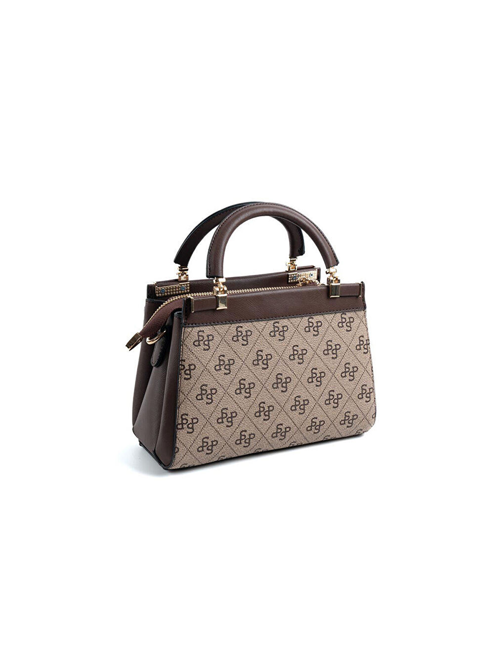 Bej Kadın Omuz Çantası 1193-47685 SILVER POLO M178 KOYU BEJ-MAT KAHVE-3