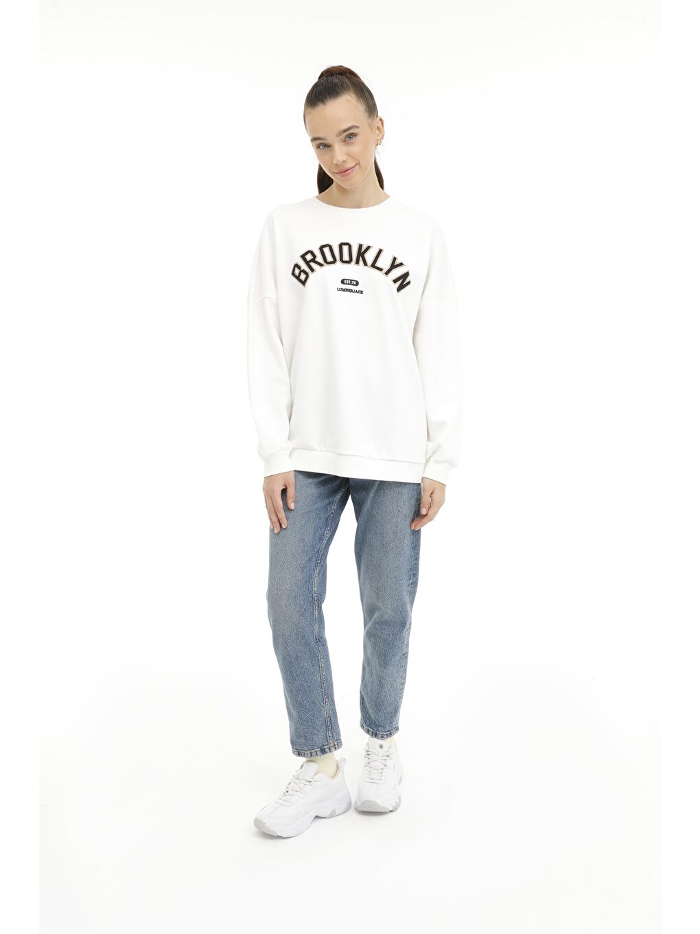 Lumberjack Bej WL SOFIA-N 16GF851 3PR Ekru Kadın Sweatshirt - 2