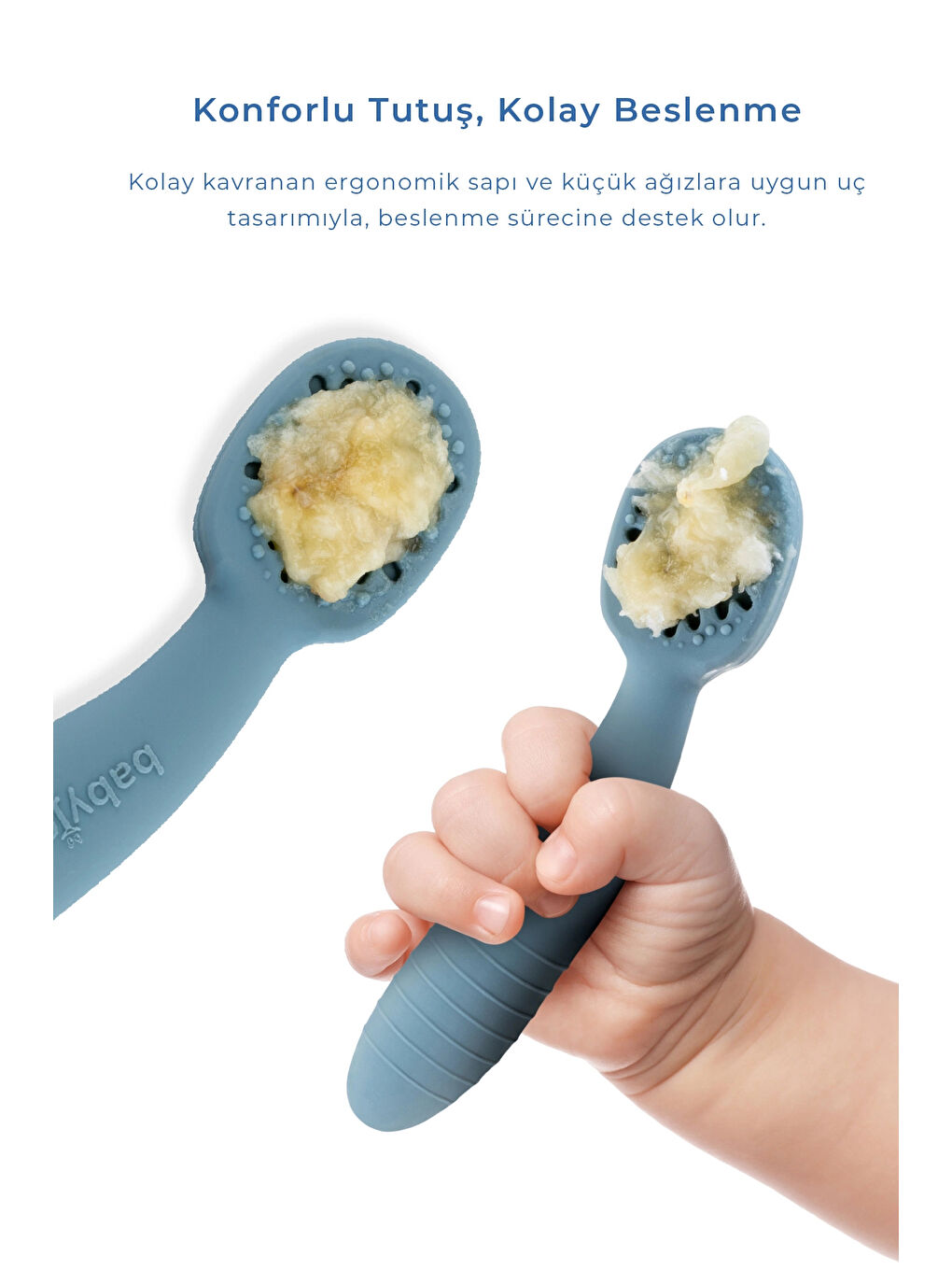 Silikon İkili İlk Kaşığım Mint-1