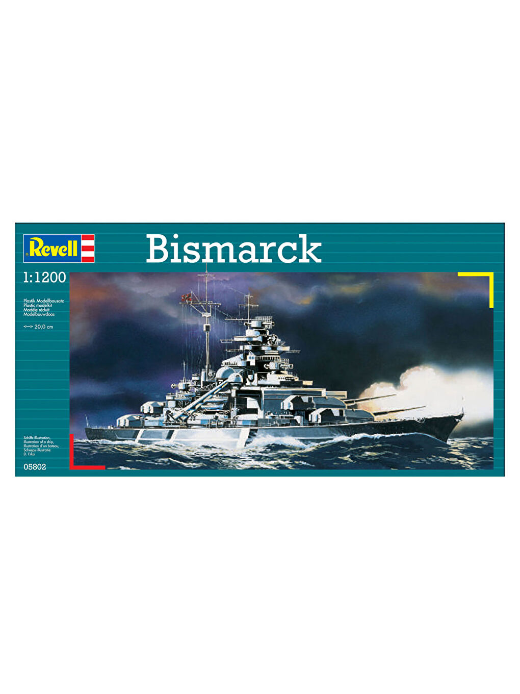 Revell Renksiz Maket Seti 1:1200 Bismarck 5802