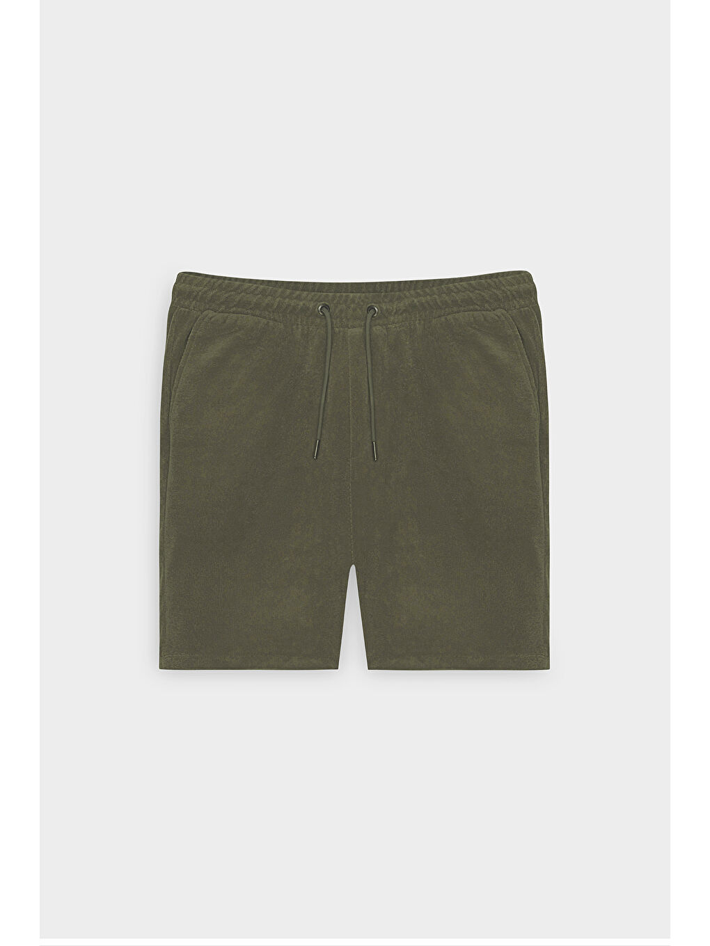 Erkek Haki Standart Fit Normal Kesim Havlu Şort-5