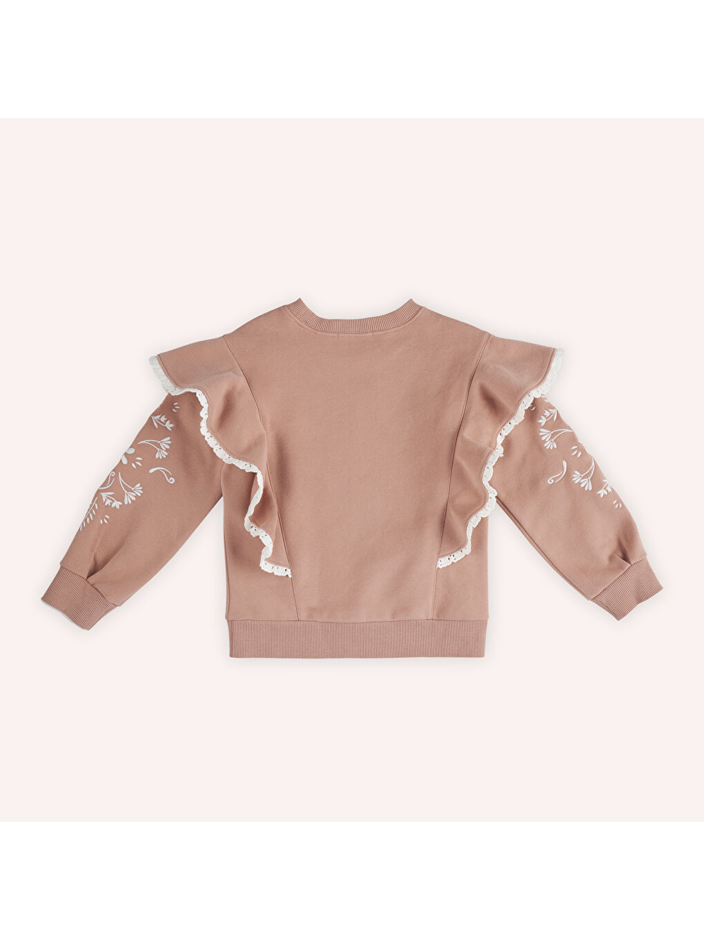 Panço Pembe Kız Çocuk Nakışlı Sweatshirt - 7