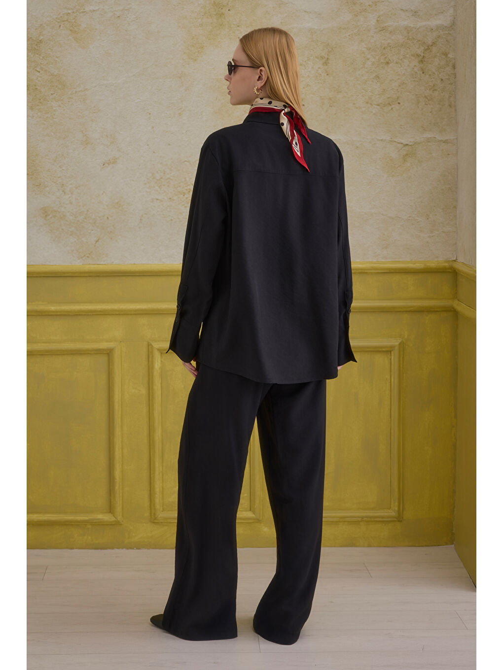 Modern Cep Detaylı Gömlek Siyah-3