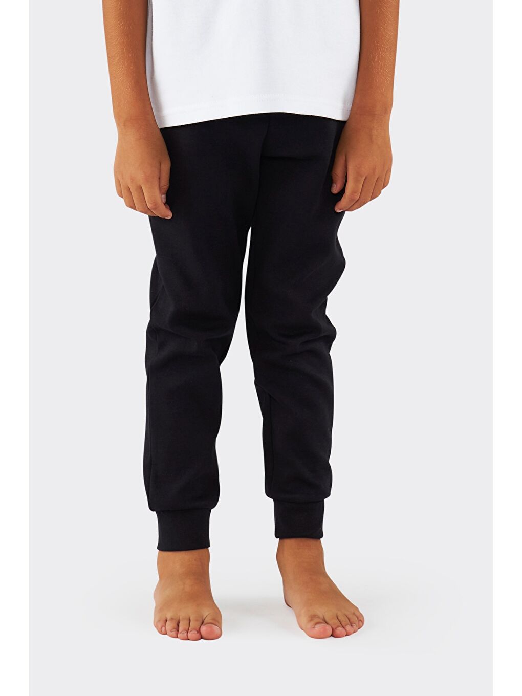 Erkek Çocuk Beli Lastikli Siyah Pijama Altı-2