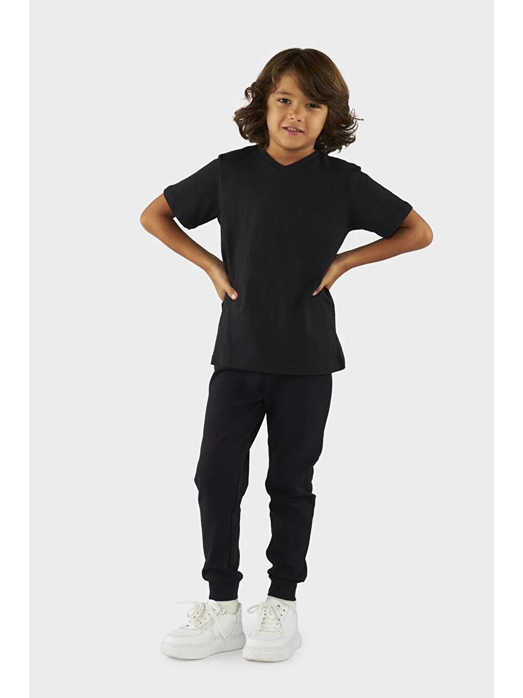 Erkek Çocuk Beli Lastikli Siyah Pijama Altı-3