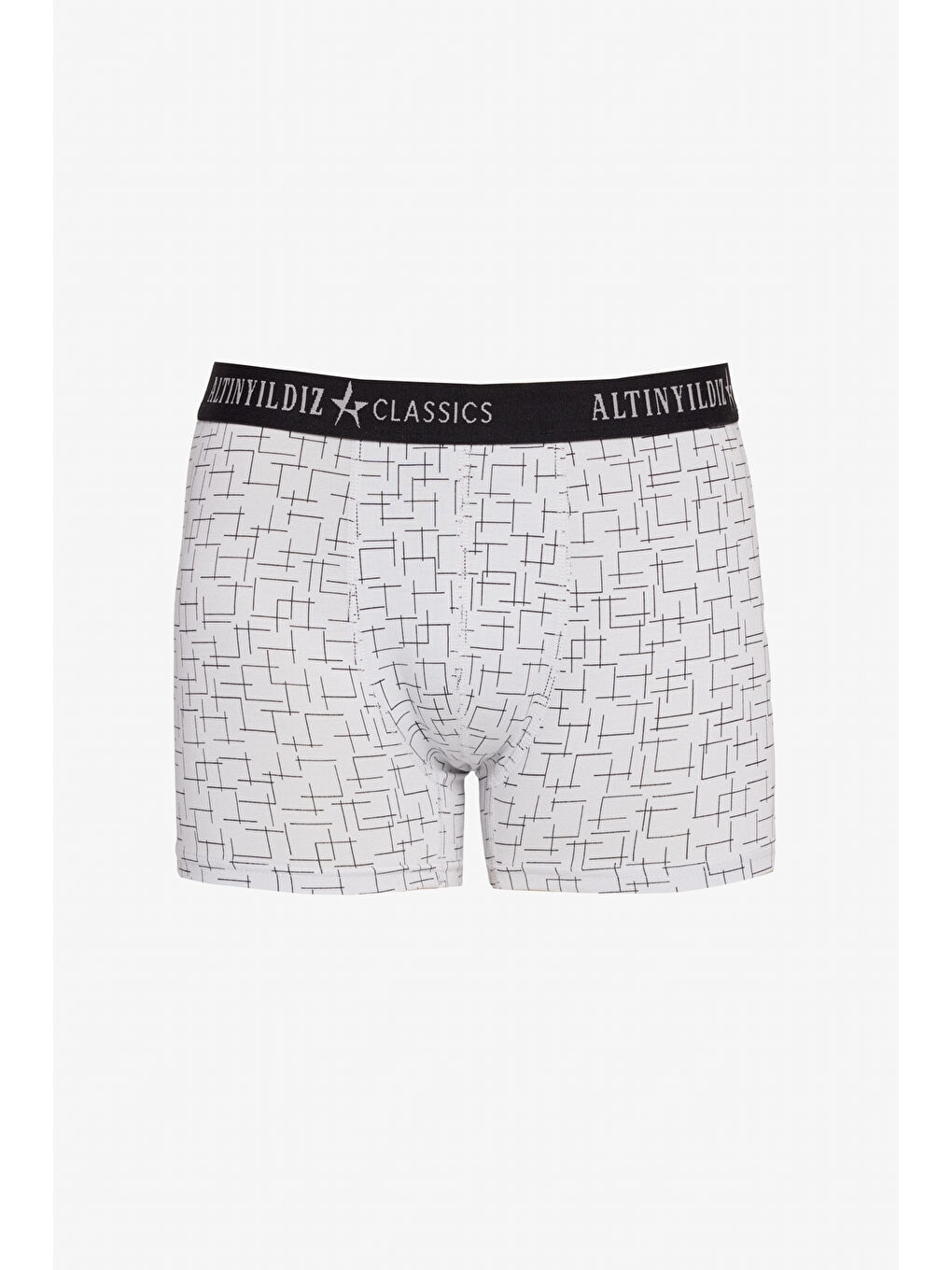 Erkek Bordo-Gri-Siyah Standart Fit Modal Pamuk Desenli Esnek 3'lü Boxer Paketi-1