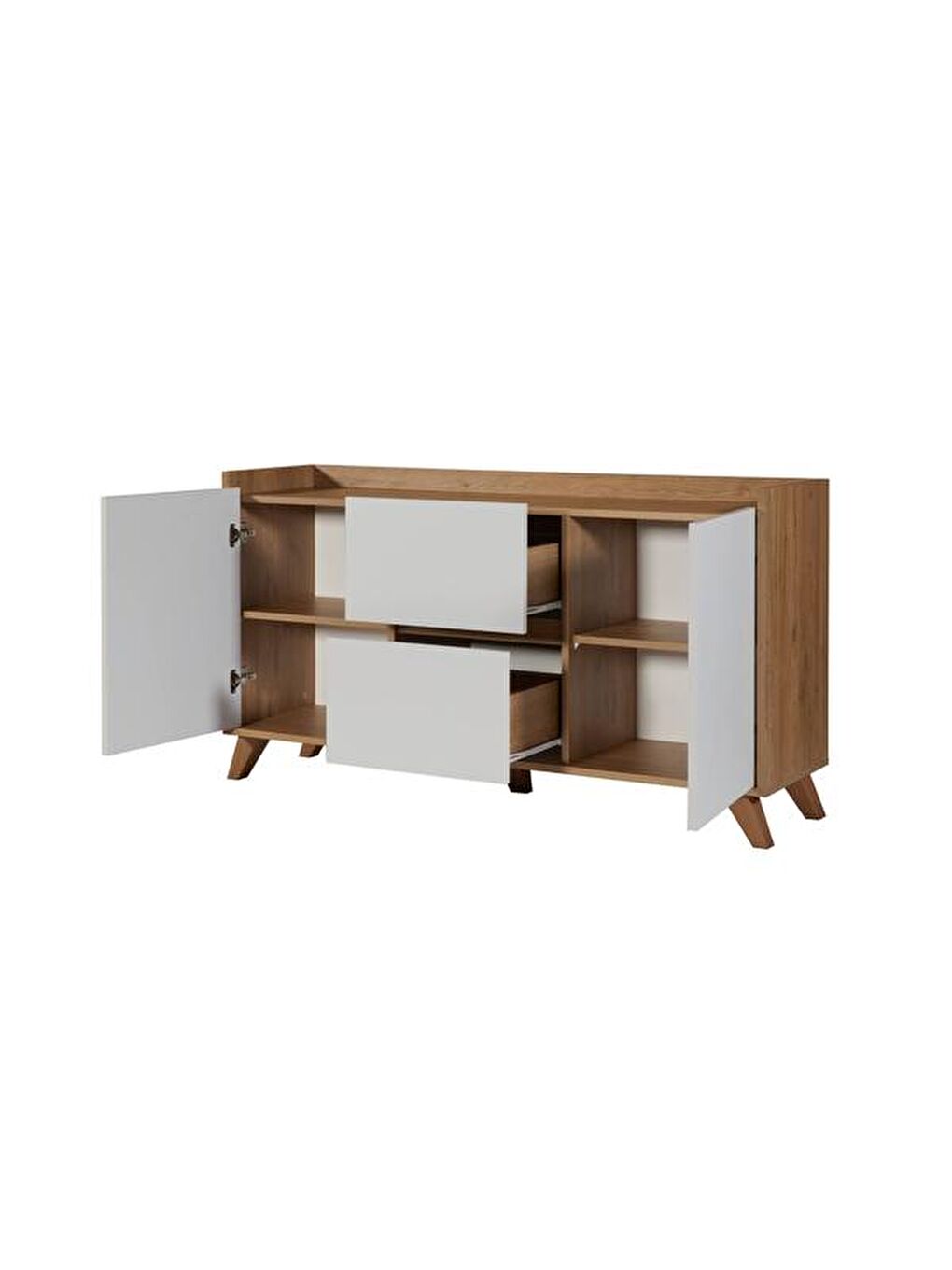 Kahverengi Vera Konsol - Beyaz / Sepet - 140 cm-3