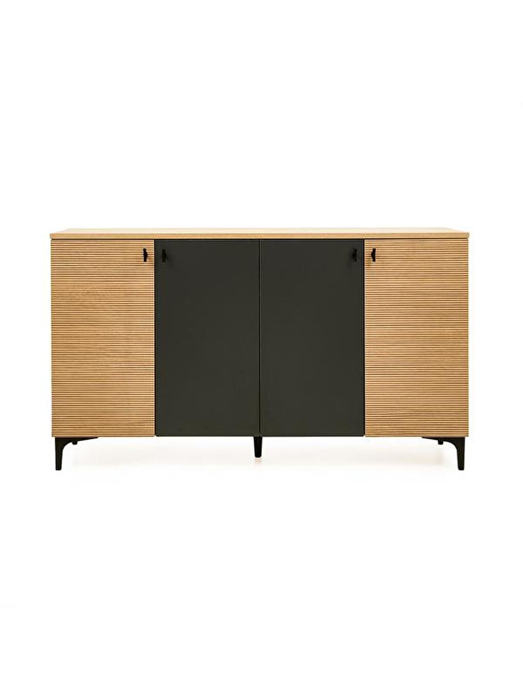 Karışık Alina 4 Kapaklı Konsol - Sepet / Antrasit / Yunus - 140 cm-2