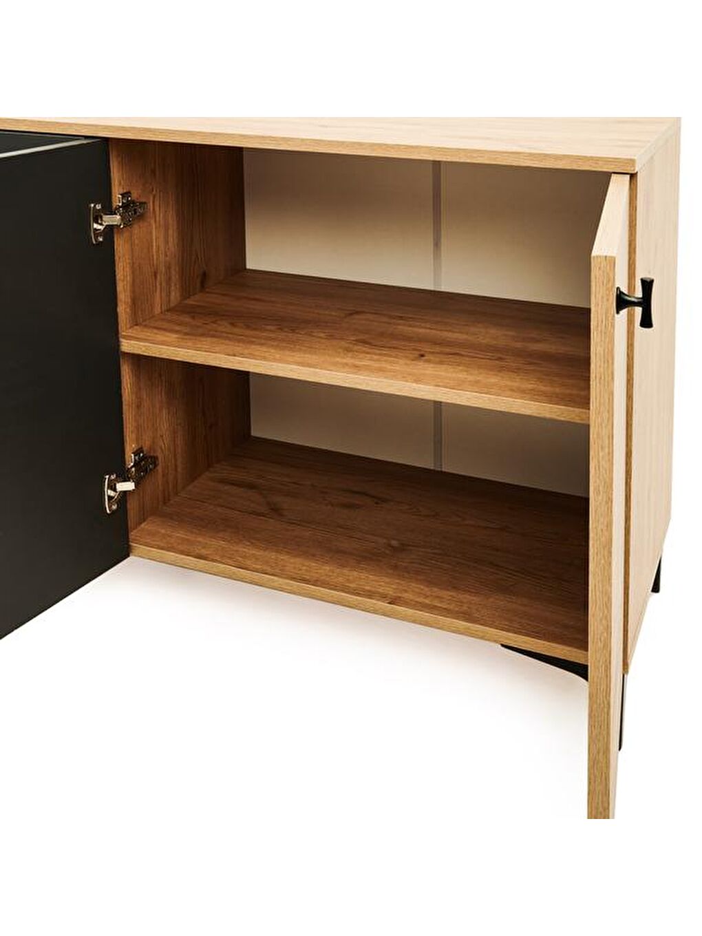 Karışık Alina 4 Kapaklı Konsol - Sepet / Antrasit / Yunus - 140 cm-4