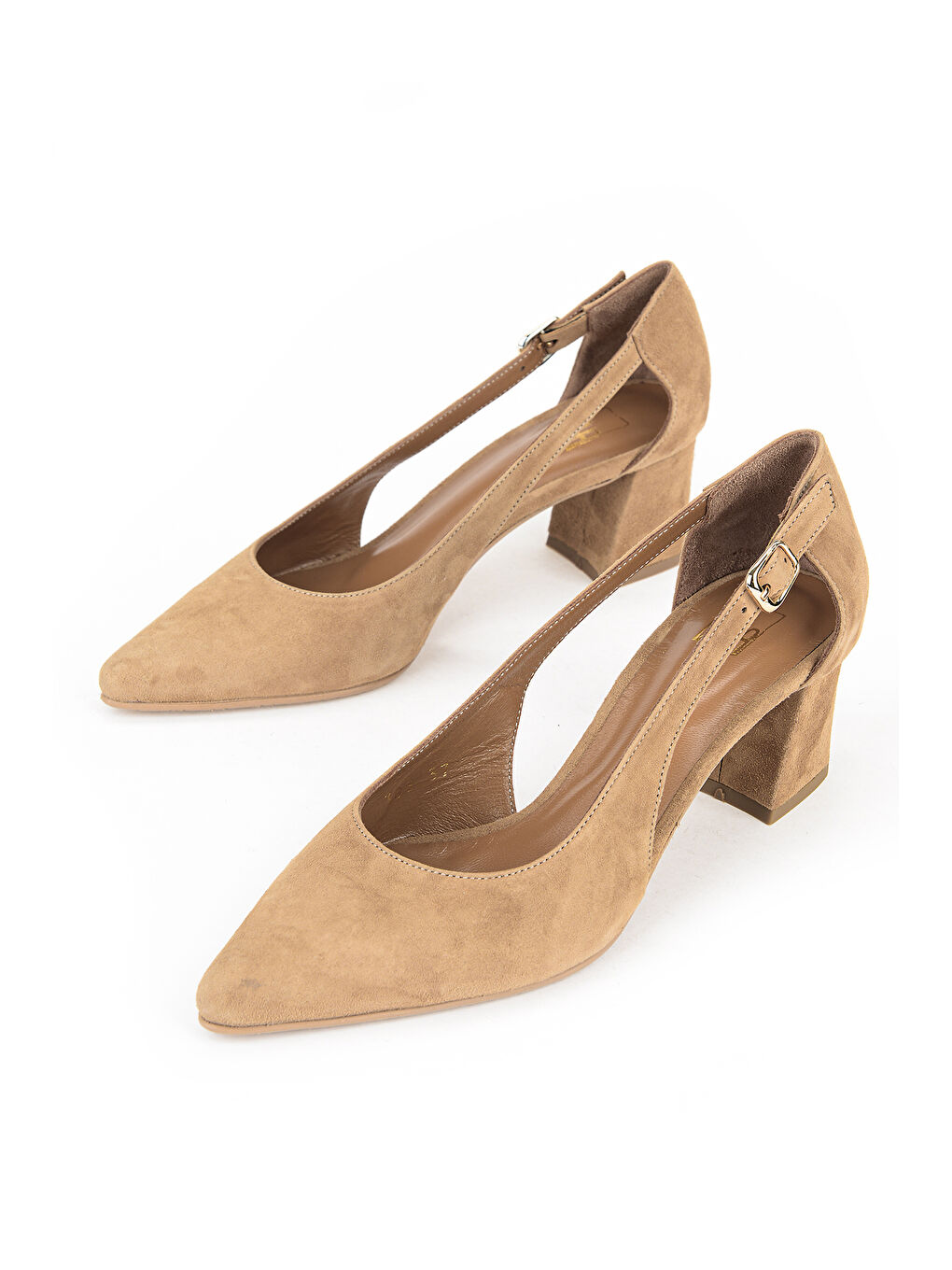 Kahverengi Kadın Hakiki Deri Topuklu Ayakkabı 1611030Z3832 Camel-3