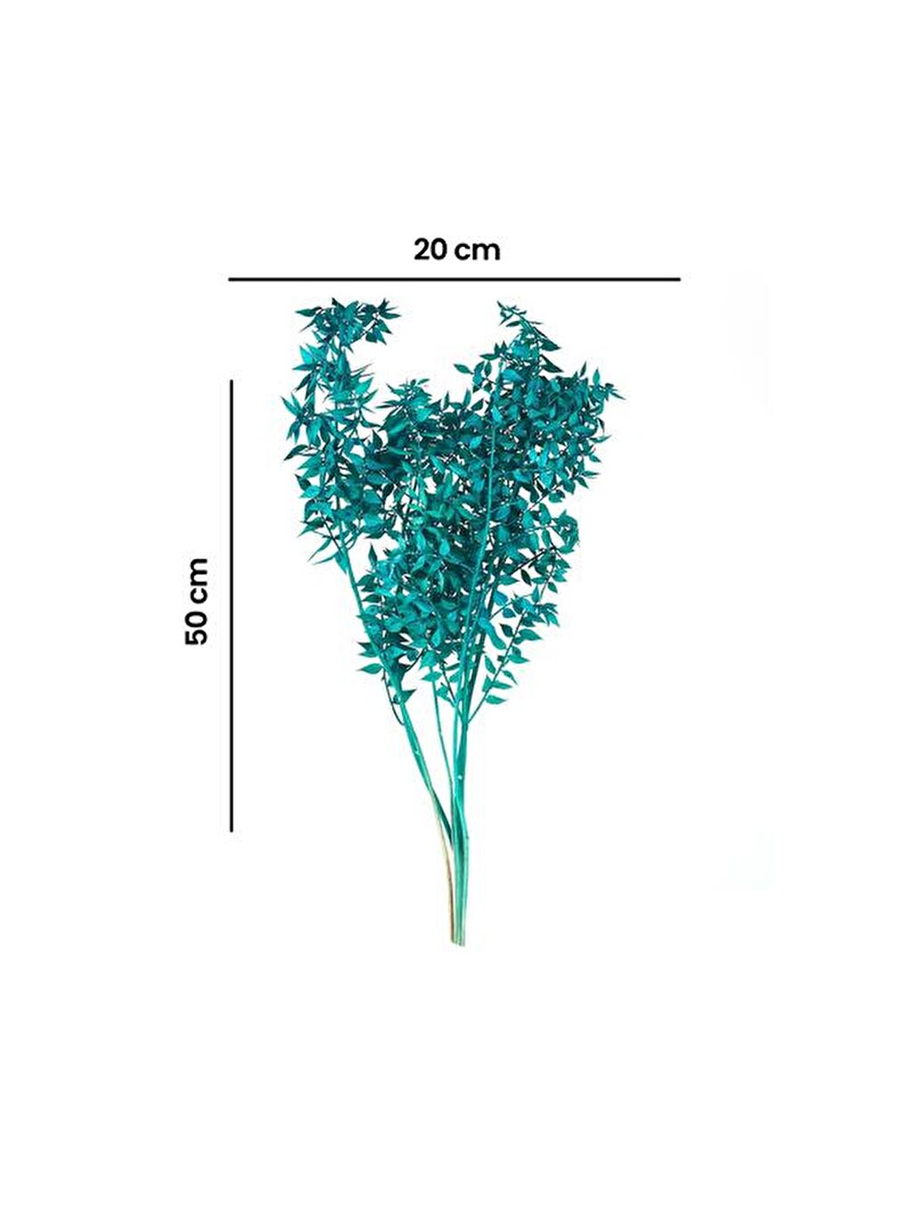 Deco Ruscus Yapay Çiçek - Yeşil - 50x20 cm-2