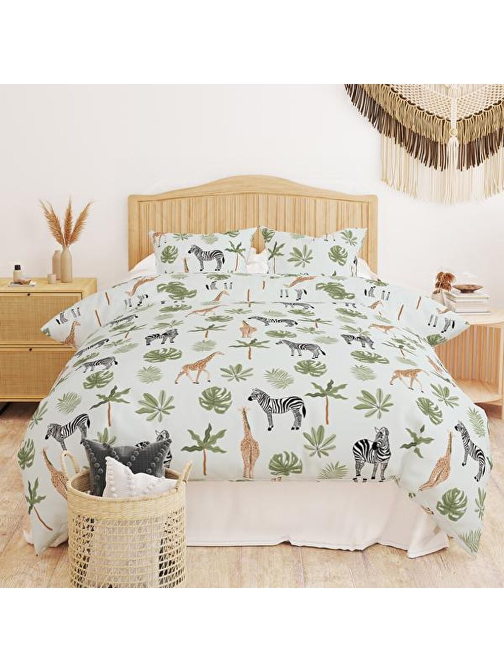 Çocuk Zoo Nevresim Takımı - Yeşil