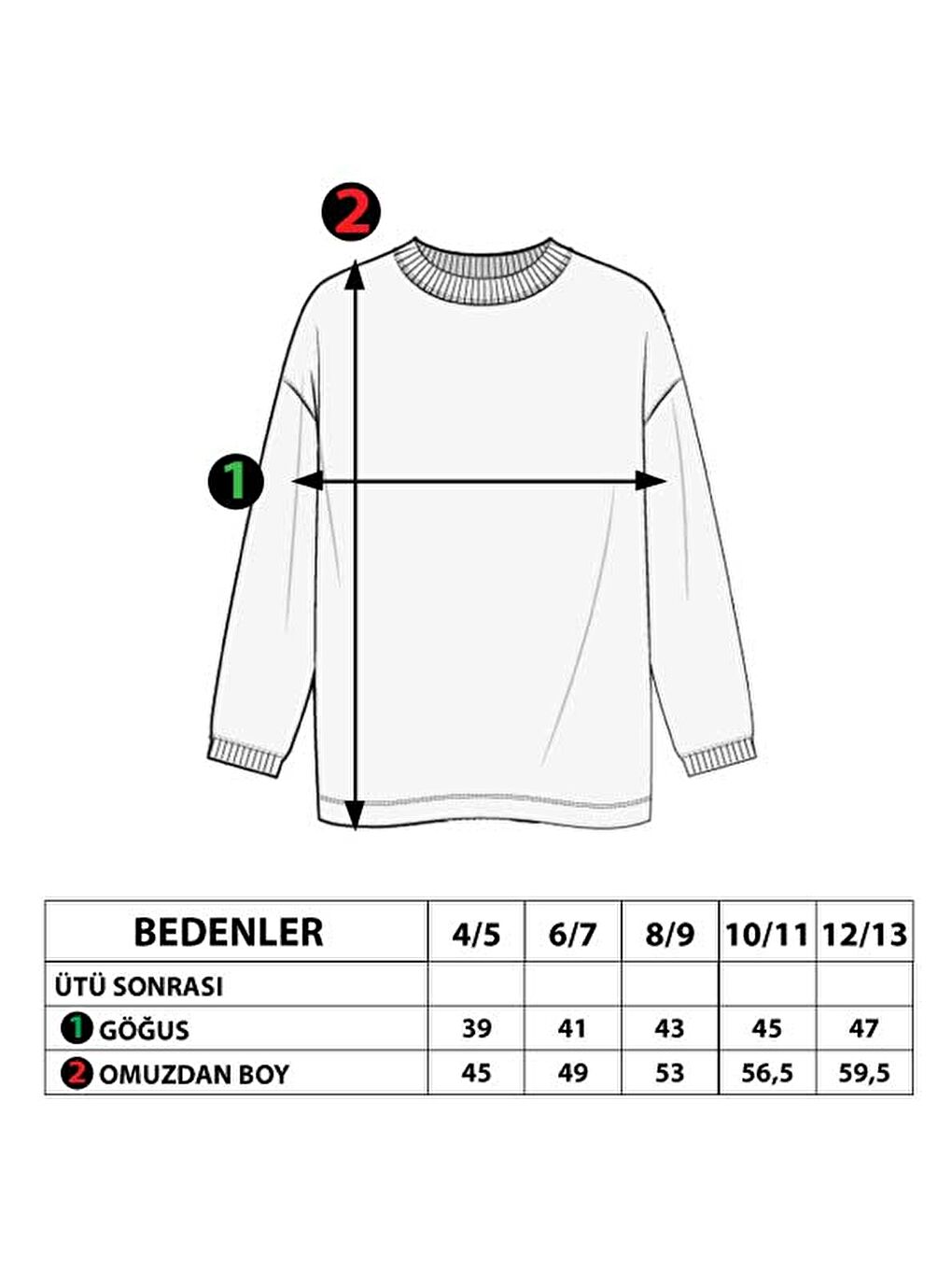 Gri Kız Çocuk Balıkçı Yaka İçi Pamuklu Sweatshirt-2