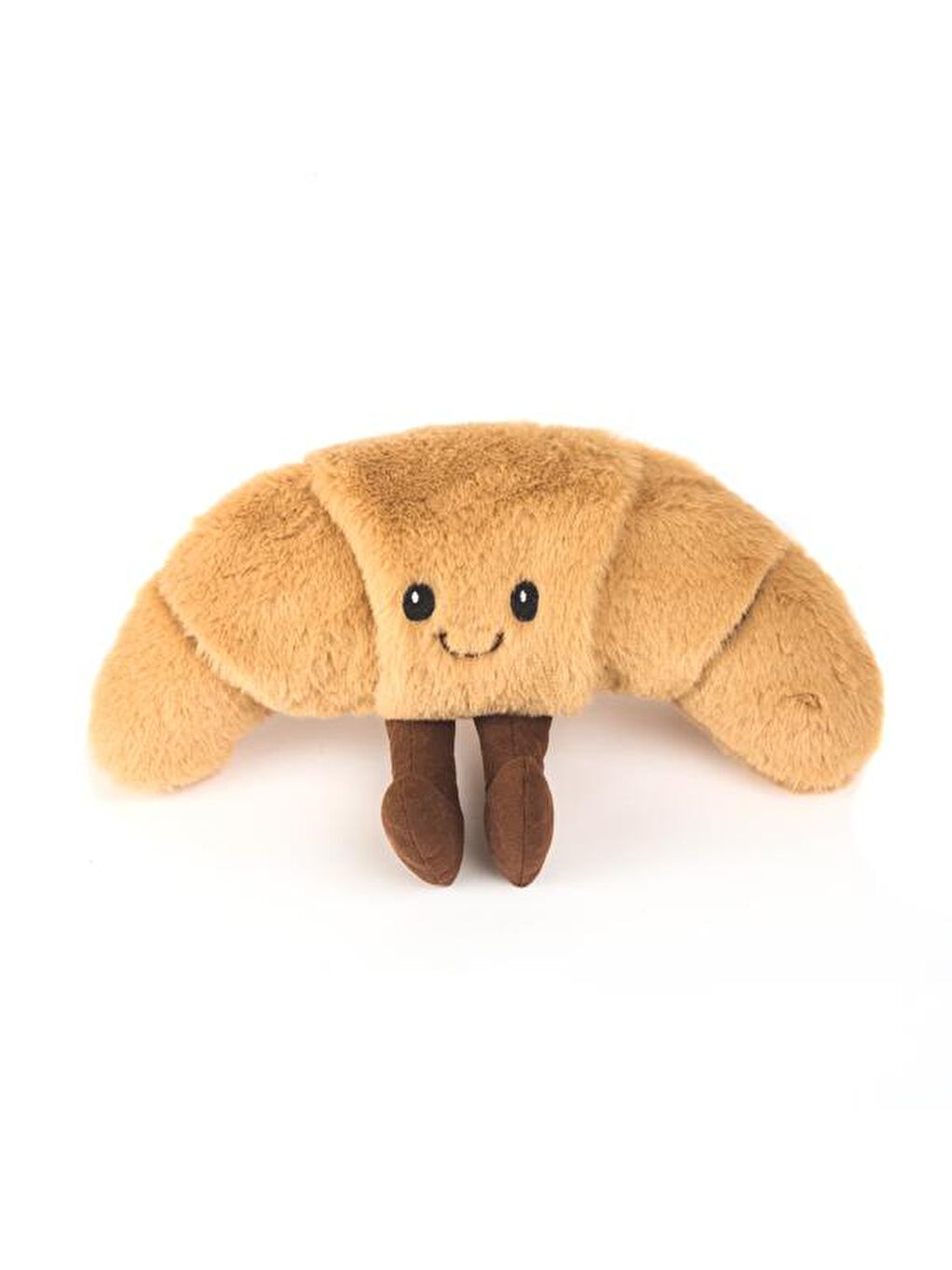 Soft Kruvasan Figürlü Yastık - Kahverengi - 30x15 cm-3