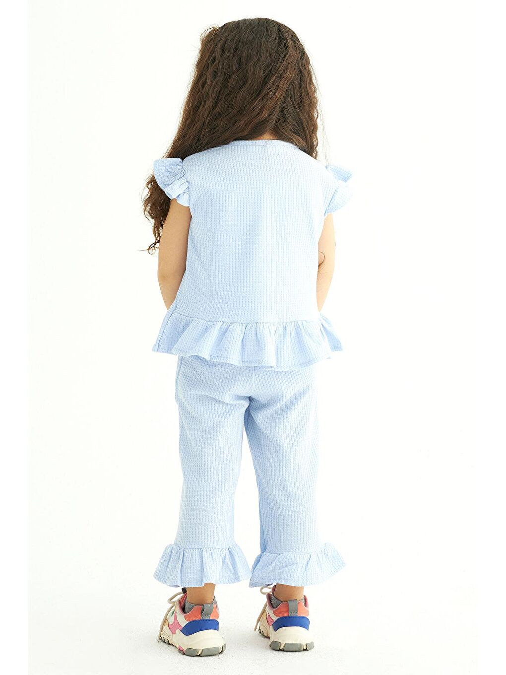 Mavi Bisiklet Yaka Kız Çocuk İkili Takım-2