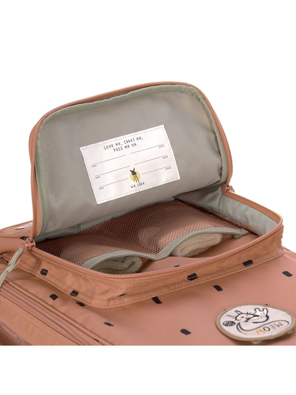 Bej Happy Prints Çekçekli Çanta Caramel-3