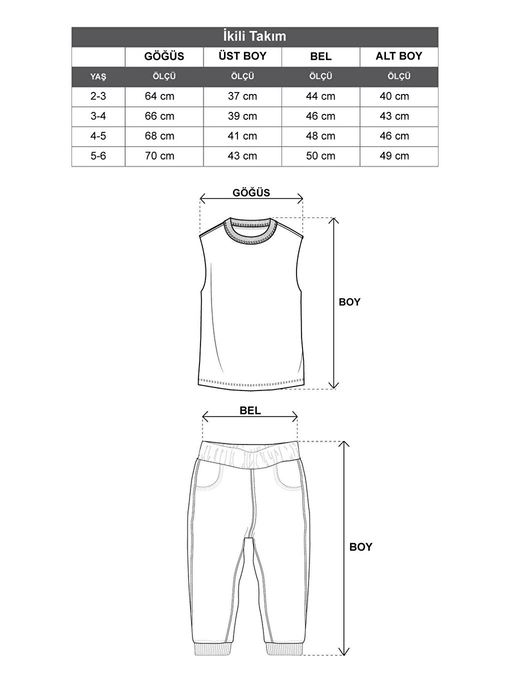 Mavi Bisiklet Yaka Kız Çocuk İkili Takım-5