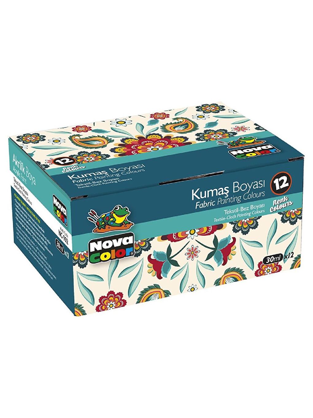 Nova Color Karışık Asorti Kumaş Boyası 30 ml x12 Renk Paket Nc-192