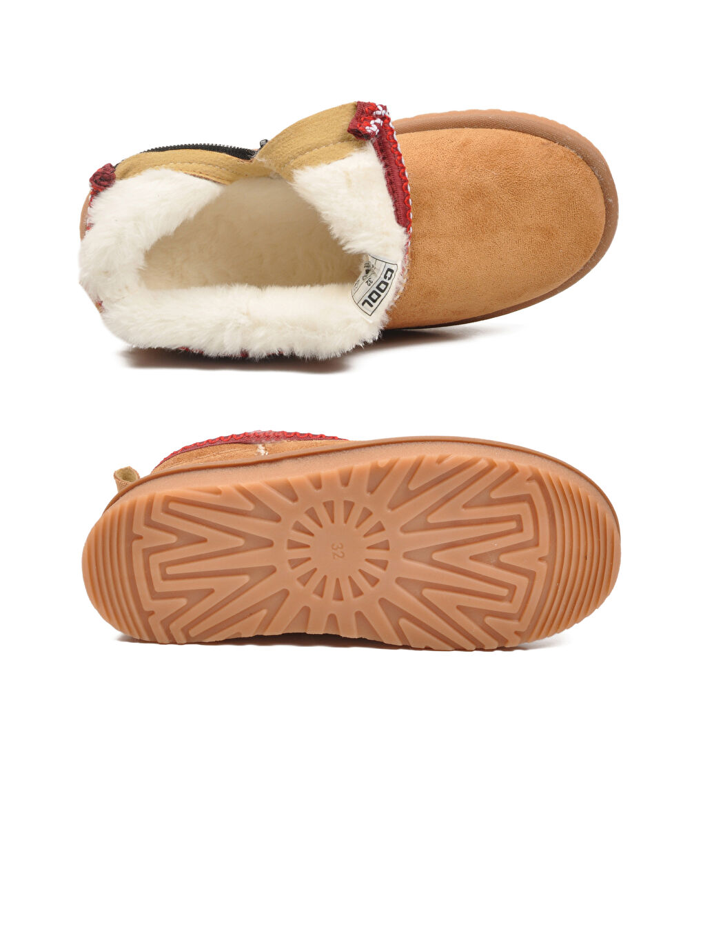 Kahverengi Taba Süet İçi Kürklü Soğuğa Dirençli Kız Çocuk Bot Ugy F-4