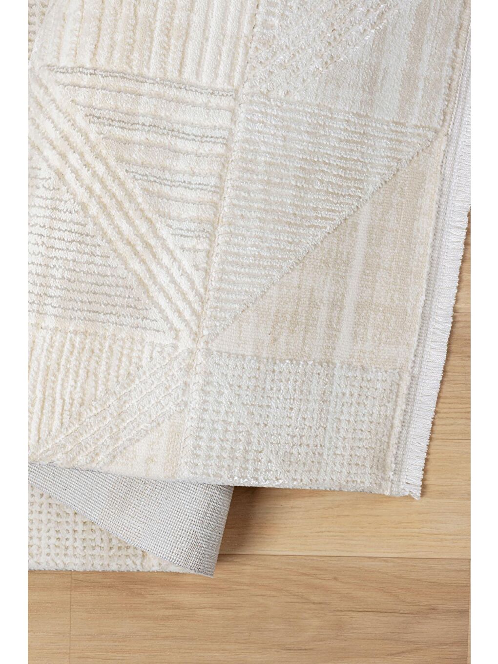 Elex 5211 Bej Renkli Salon Mutfak Oturma Odası Halısı Modern Dokuma Halı-80x150-4