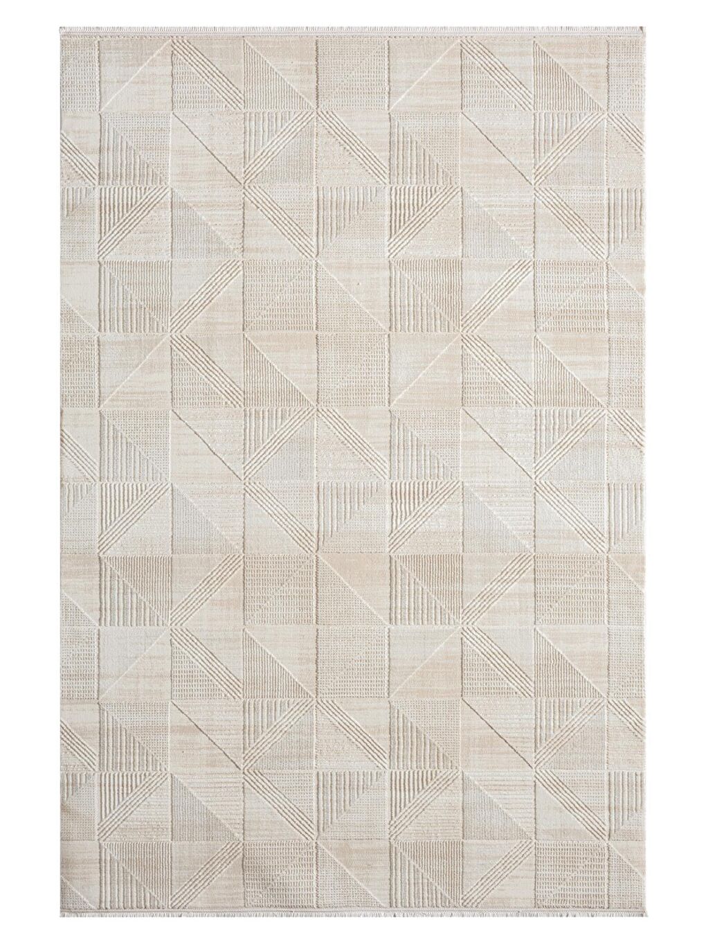 Elex 5211 Bej Renkli Salon Mutfak Oturma Odası Halısı Modern Dokuma Halı-80x150-5