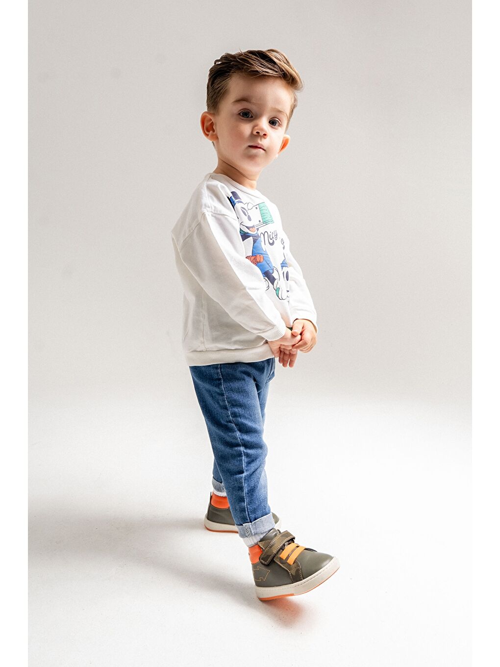 Erkek Çocuk Haki Hakiki Deri Suya Dayanıklı Anatomik İlk Adım Bot