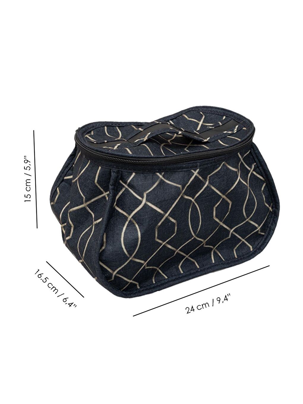 Bölmeli Fırça Kozmetik Makyaj Çantası Büyük Boy Organizer Düzenleyici Seyahat Çantası-3