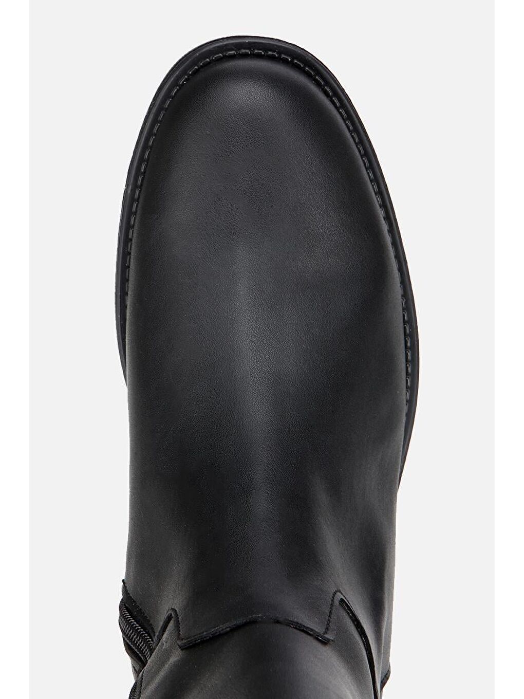 Kadın Siyah Taşlı Düz Çizme-4