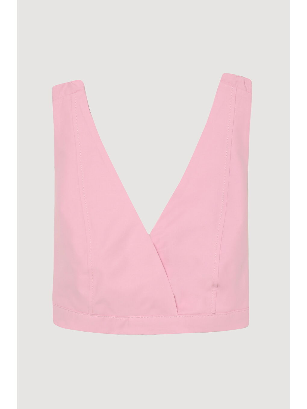 Bağlama Detaylı Kruvaze Büstiyer Bluz Pembe-1