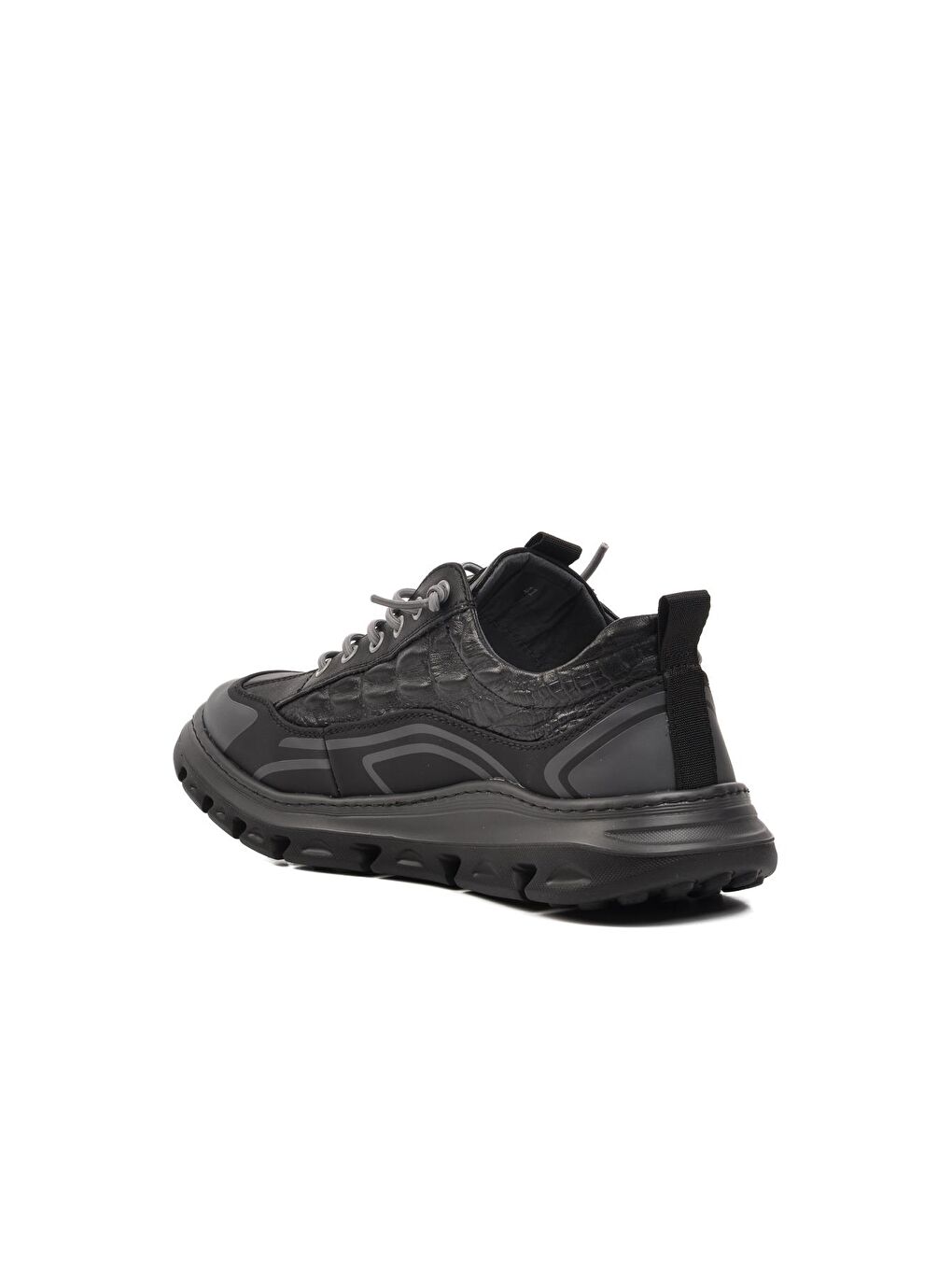 Siyah Hakiki Deri Erkek Sneaker 24Y590-3