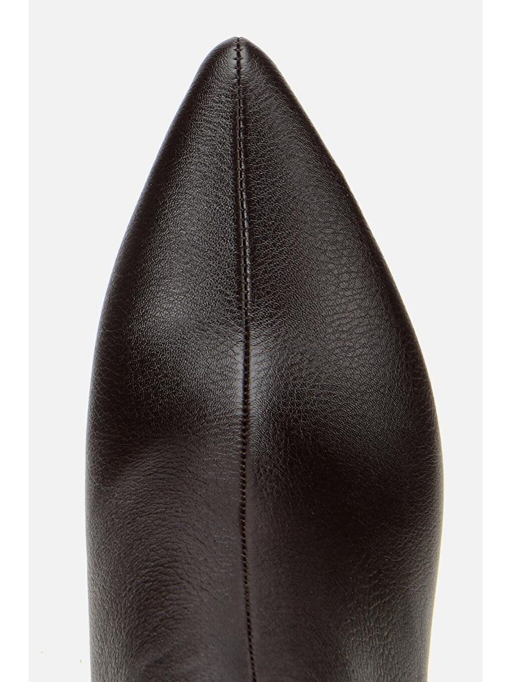 Kadın Kahverengi Fermuarlı Kalın Topuklu Bot-4