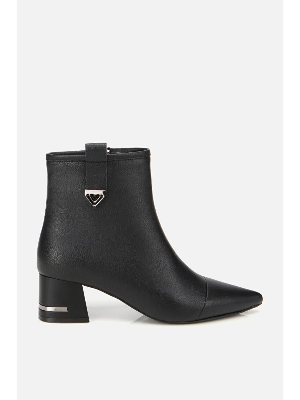 Kadın Siyah Tokalı Kalın Topuklu Bot