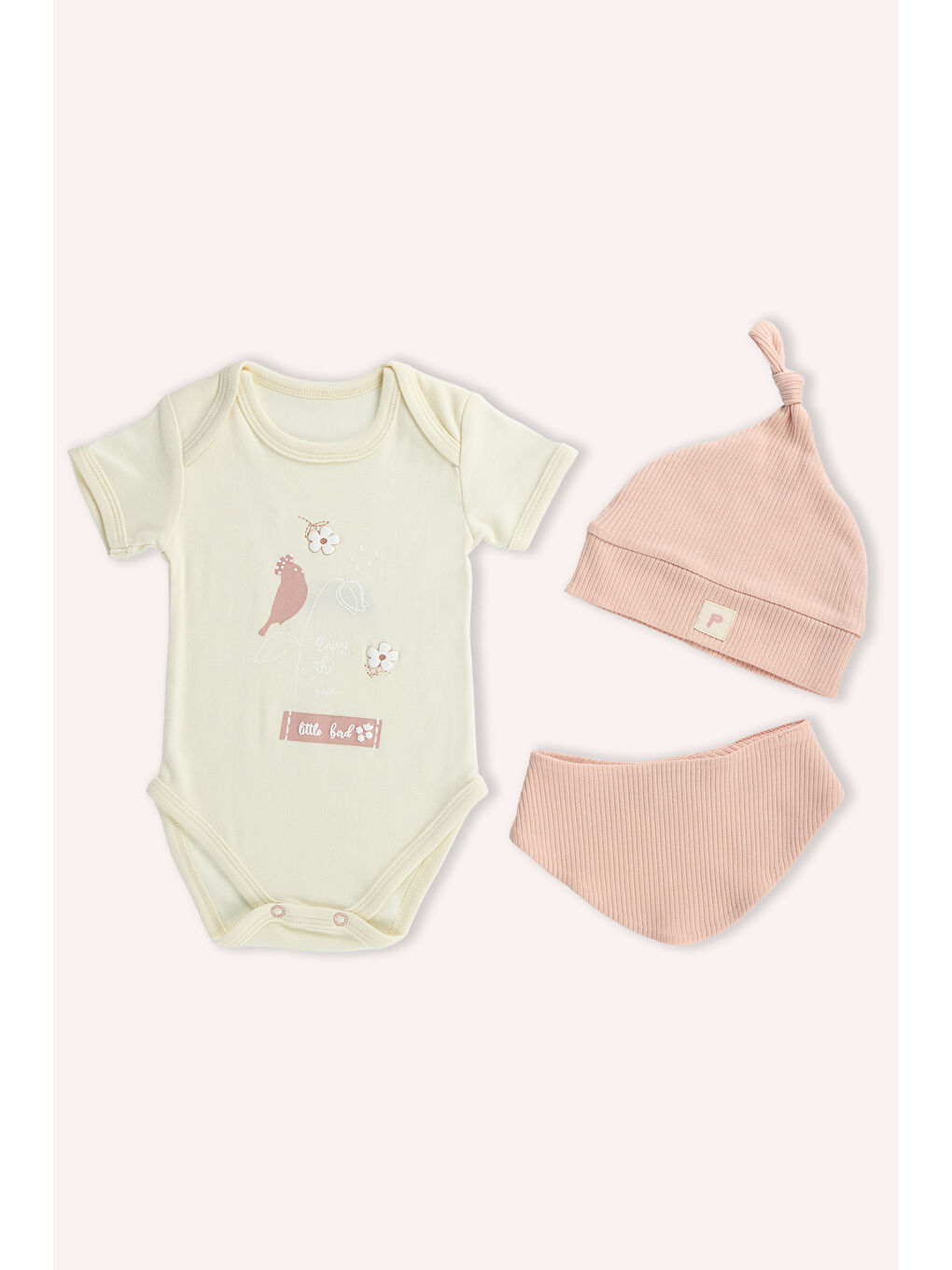 Ekru Unisex Çocuk 3'lü Set