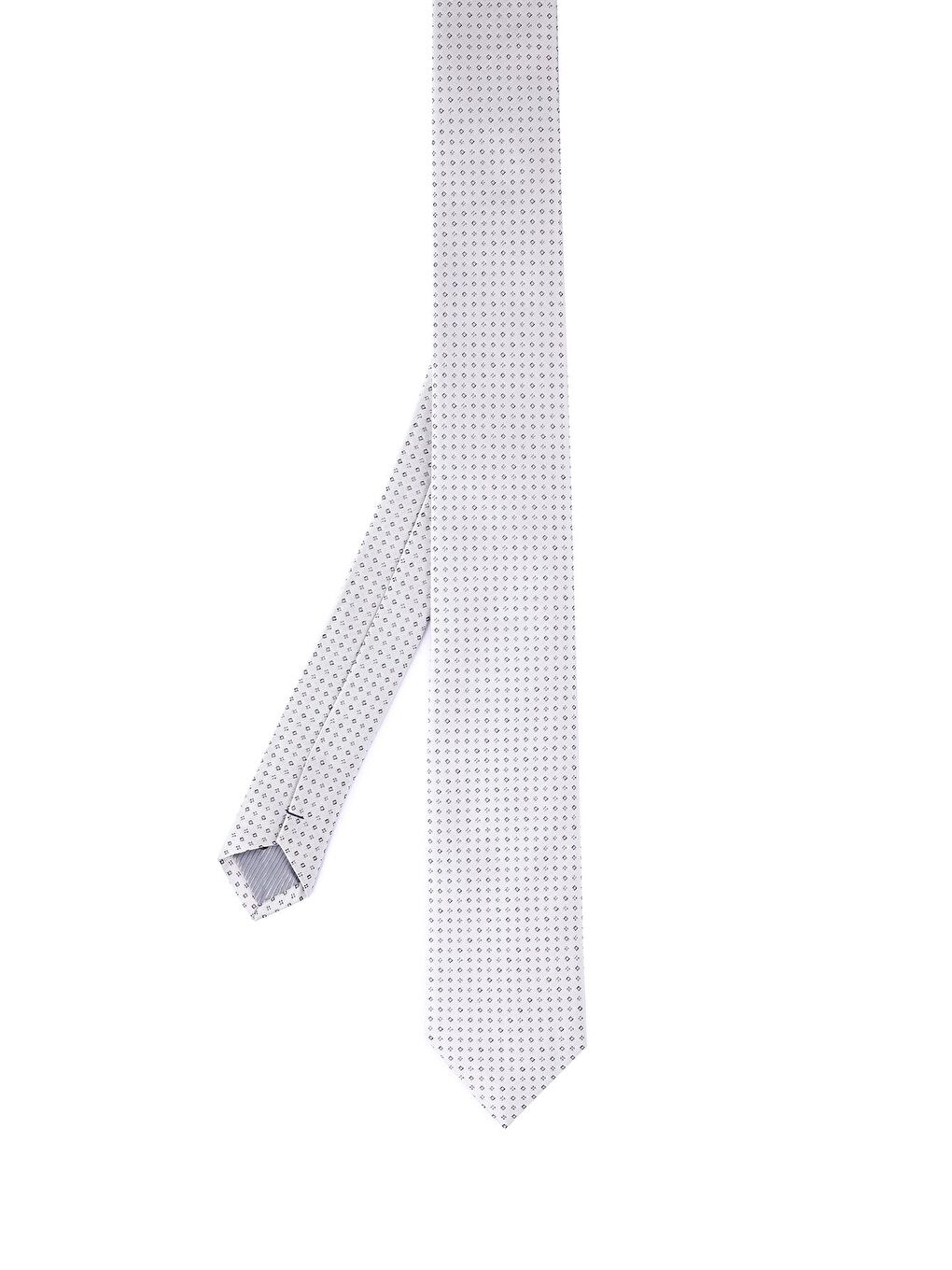 Gri Desenli Klasik Micro Kravat