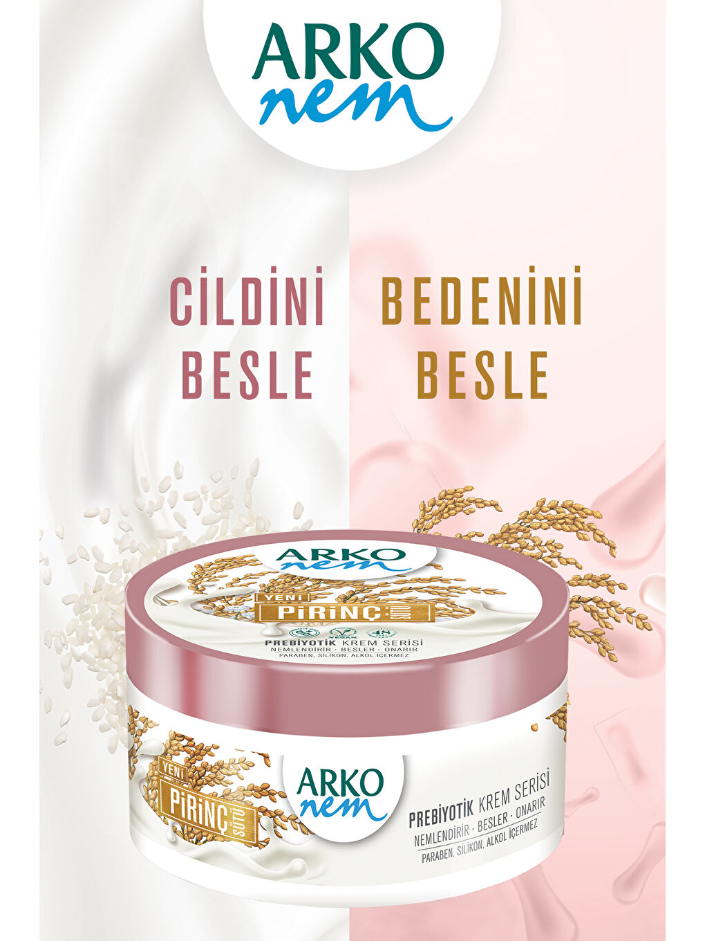 Arko Nem Krem Prebiyotik Pirinç Sütü 3x250Ml - 1