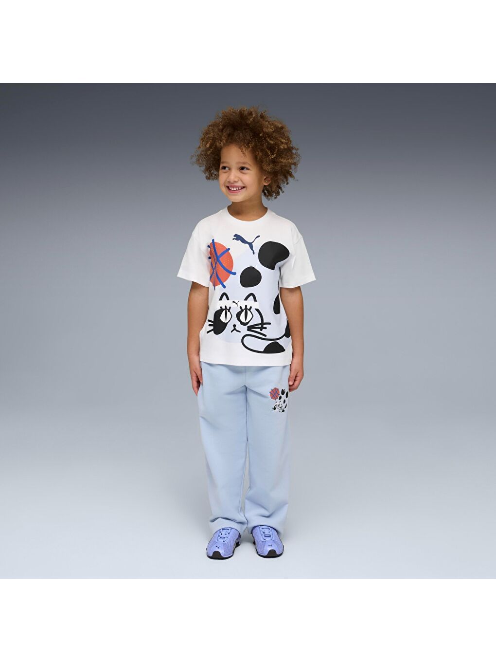 Sporty Cats Çocuk Beyaz Tişört-2