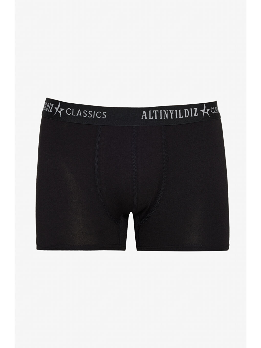 Erkek Siyah-Gri Standart Fit Modal Pamuk Desenli Esnek 2'li Boxer Paketi-1