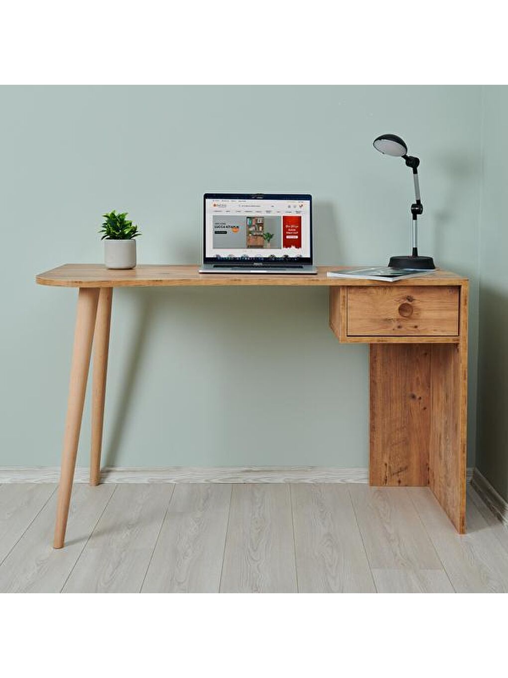 Kahverengi Lucca Çalışma Masası - Atlantik Çam