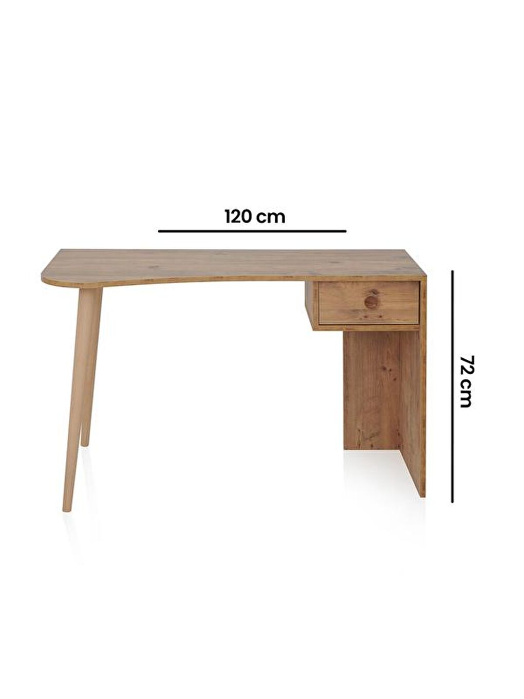 Kahverengi Lucca Çalışma Masası - Atlantik Çam-8