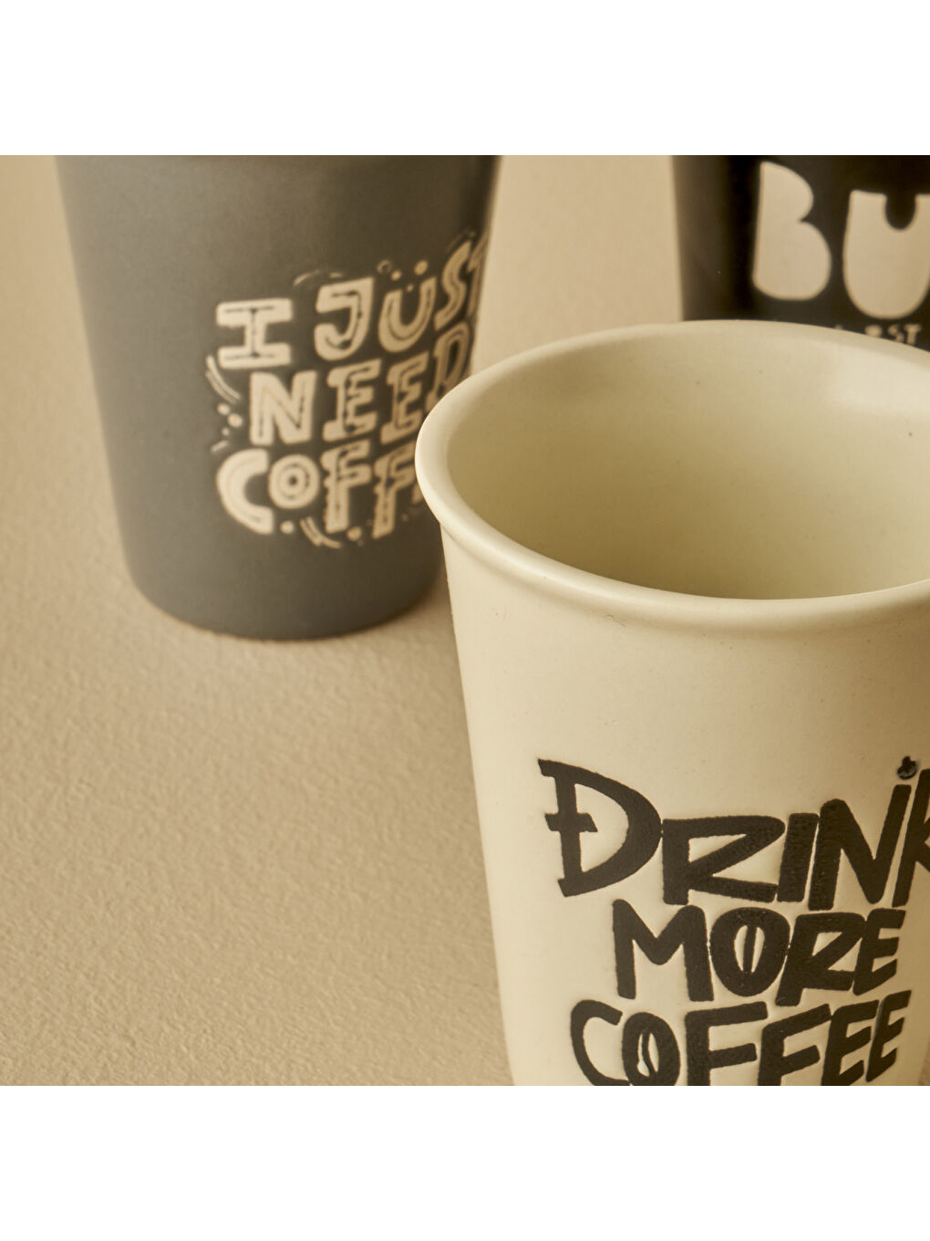 Bella Maison Karişik Need Stoneware Espresso Fincanı 6'lı (100 cc) - 1