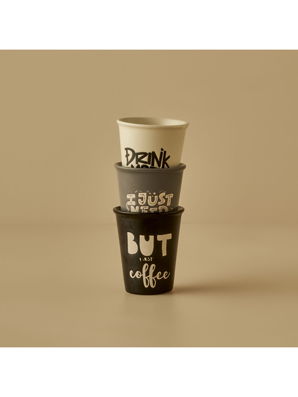 Bella Maison Karişik Need Stoneware Espresso Fincanı 6'lı (100 cc) - 2